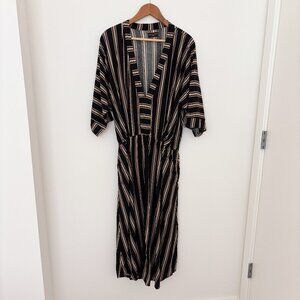 Anthropologie Uma and Leopold Anita Striped Midi Kaftan Dress